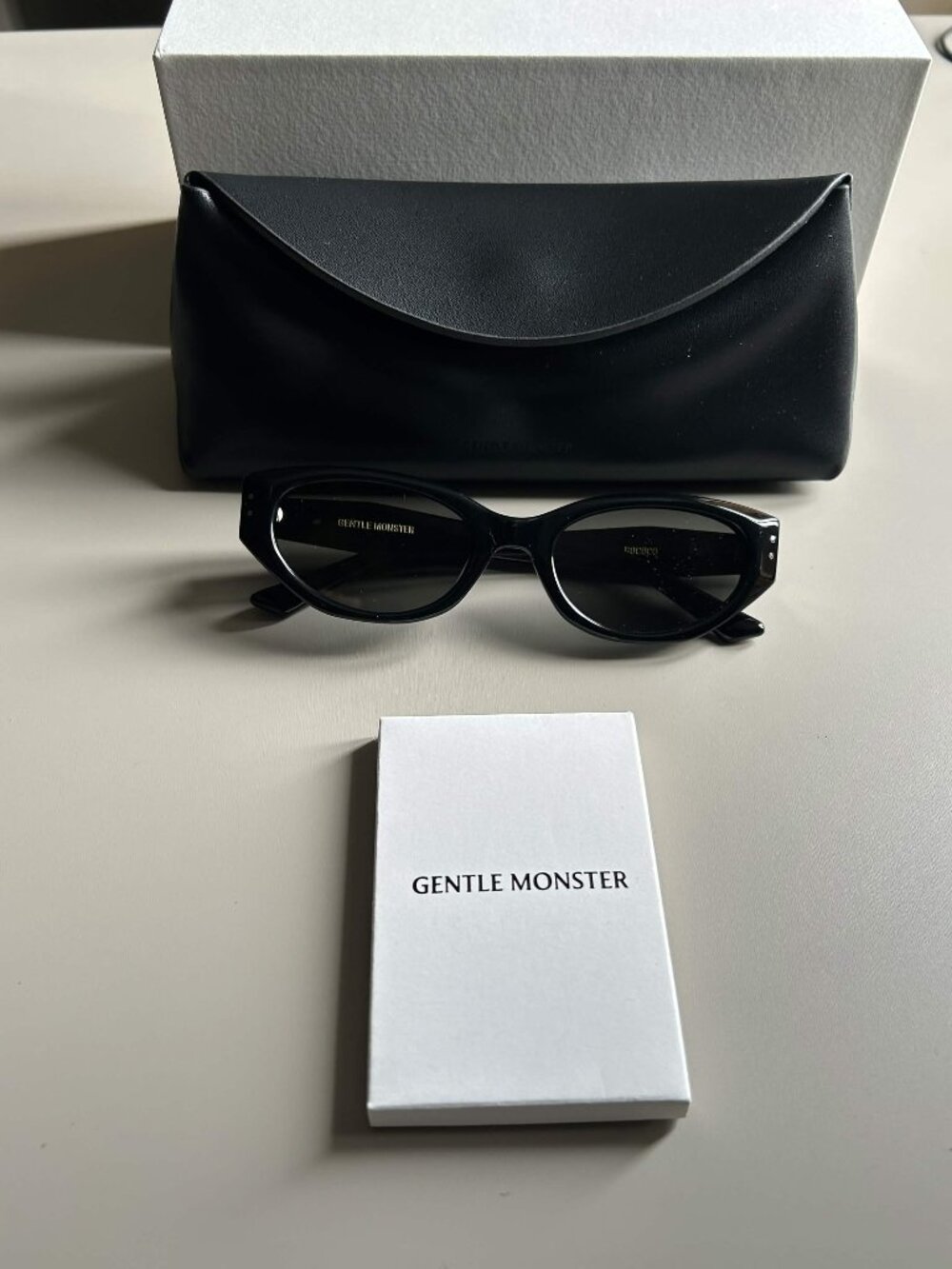 AUTHENTIC- Gentle Monster Rococo 01 Sunglasses Black -With Case/ Box- Like New